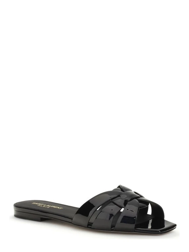 Black Calf Leather Bos Taurus Flat Sandals alternative