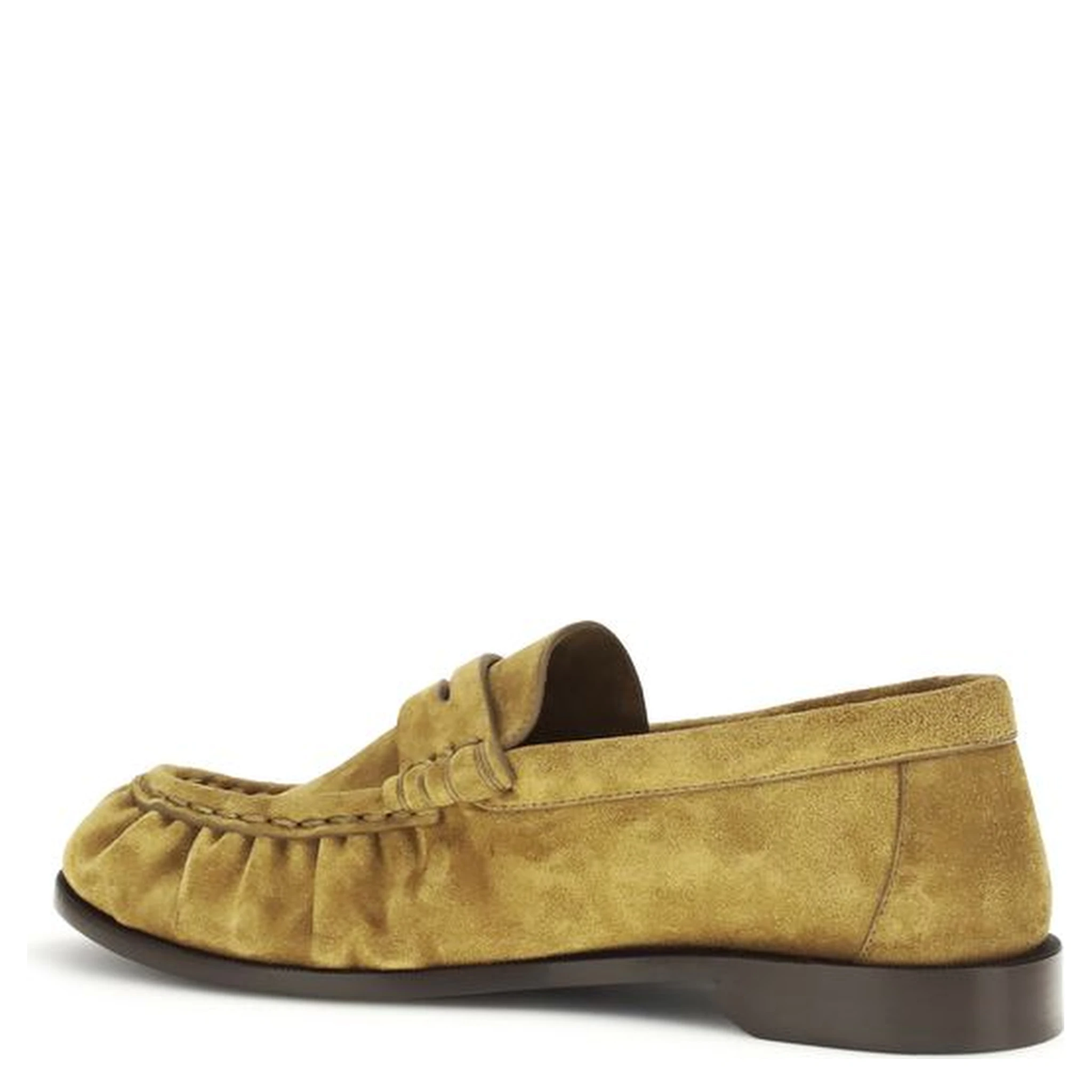 Beige Calf Leather Bos Taurus Slip-On Loafers