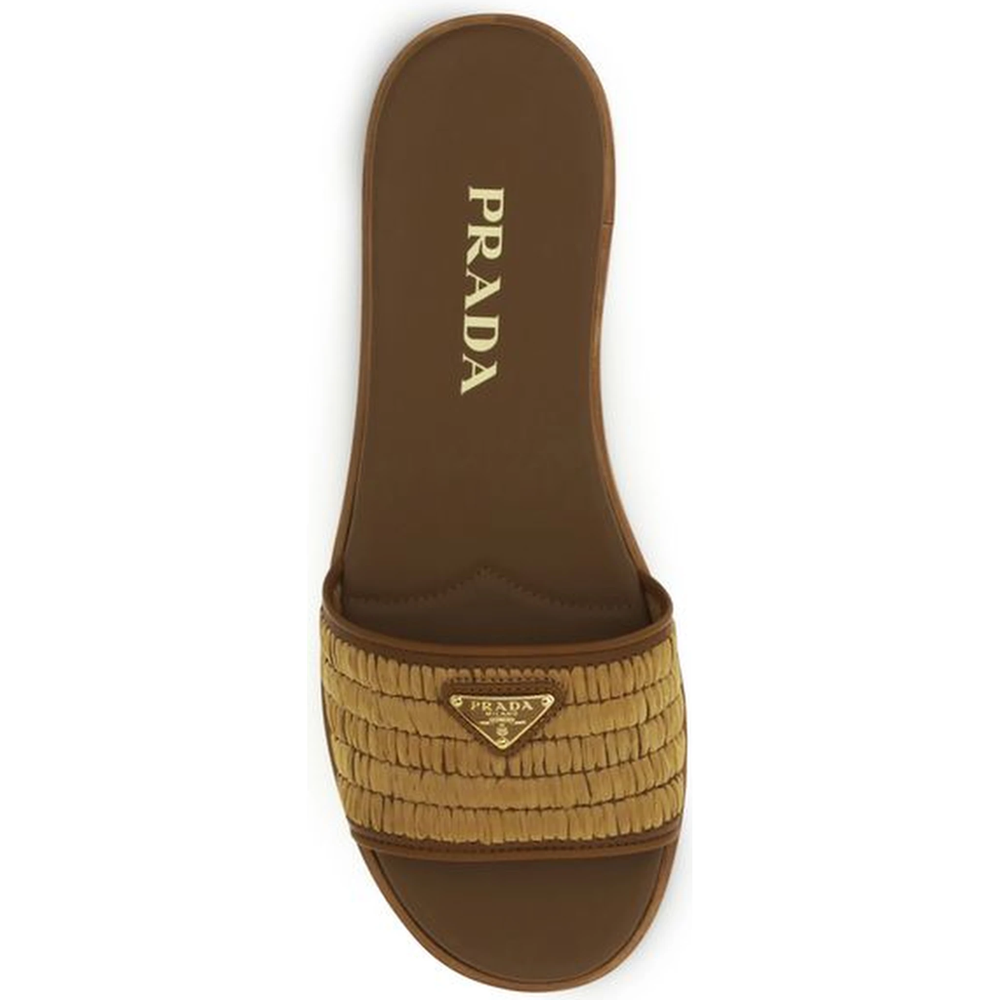 Brown Raffia Slippers
