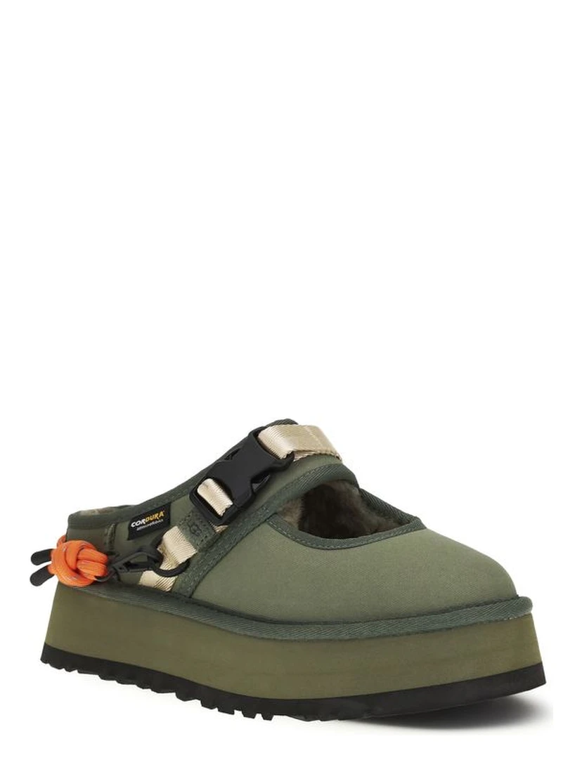 Bicolor Polyester Mules