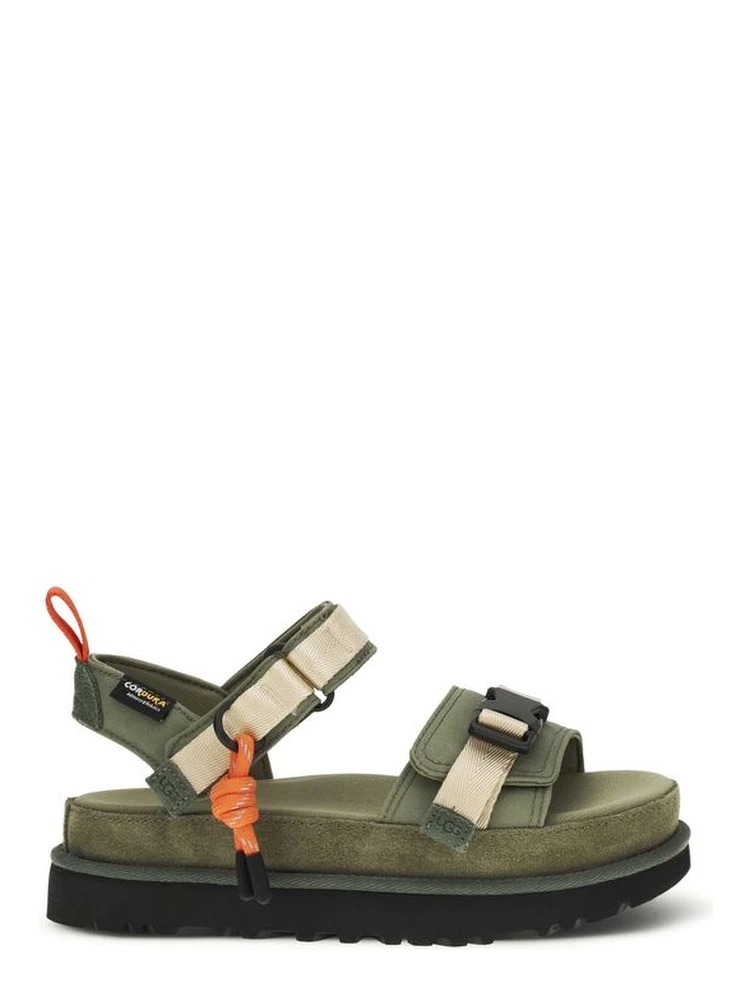 Bicolor Other Fibres Flat Sandals