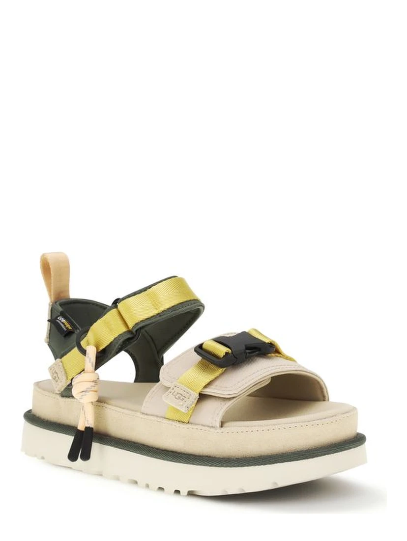 Beige Other Fibres Flat Sandals