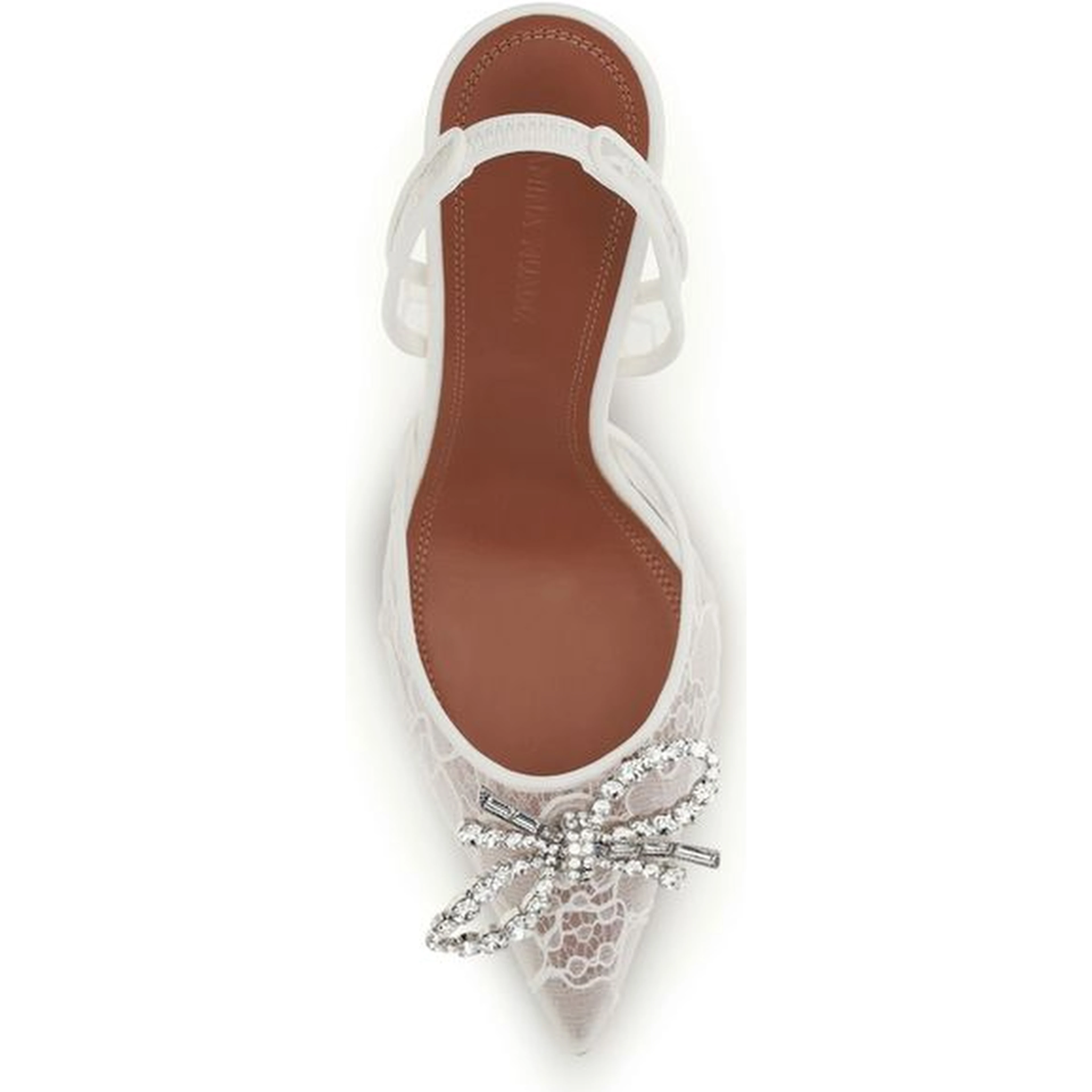 White Fabric High Heel Pumps