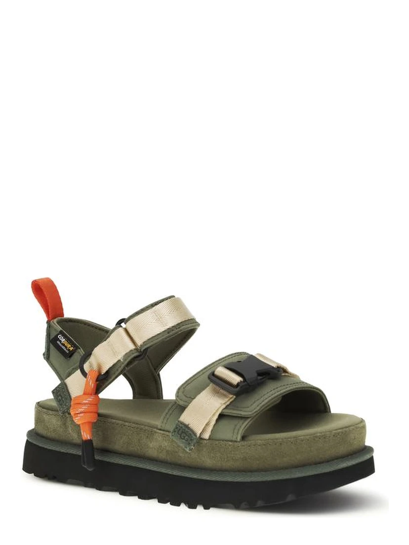 Bicolor Other Fibres Flat Sandals