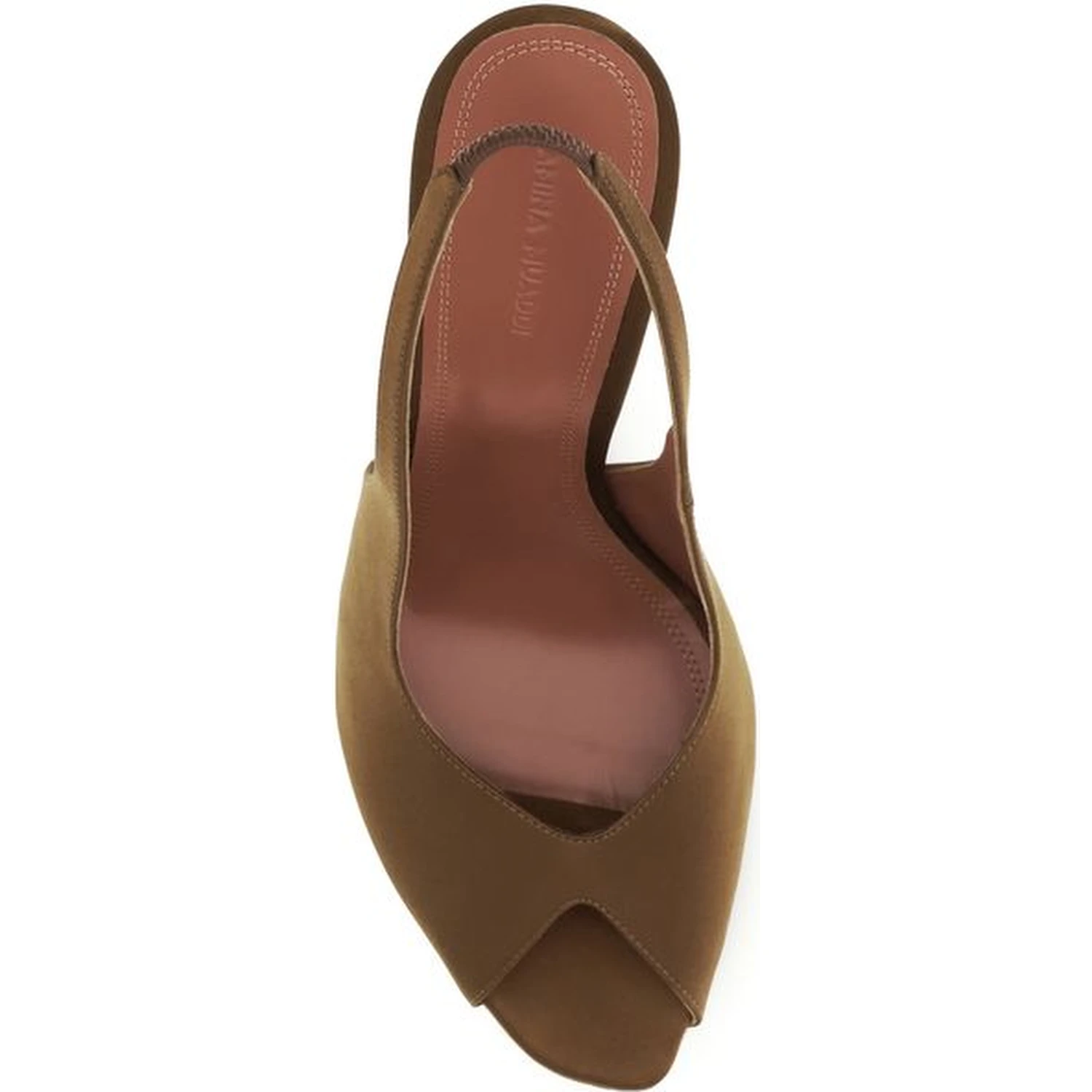 Brown Silk Stiletto Heel Sandals