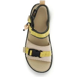Beige Other Fibres Flat Sandals