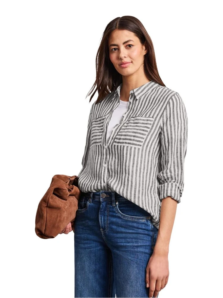 Brown Linen Blouse