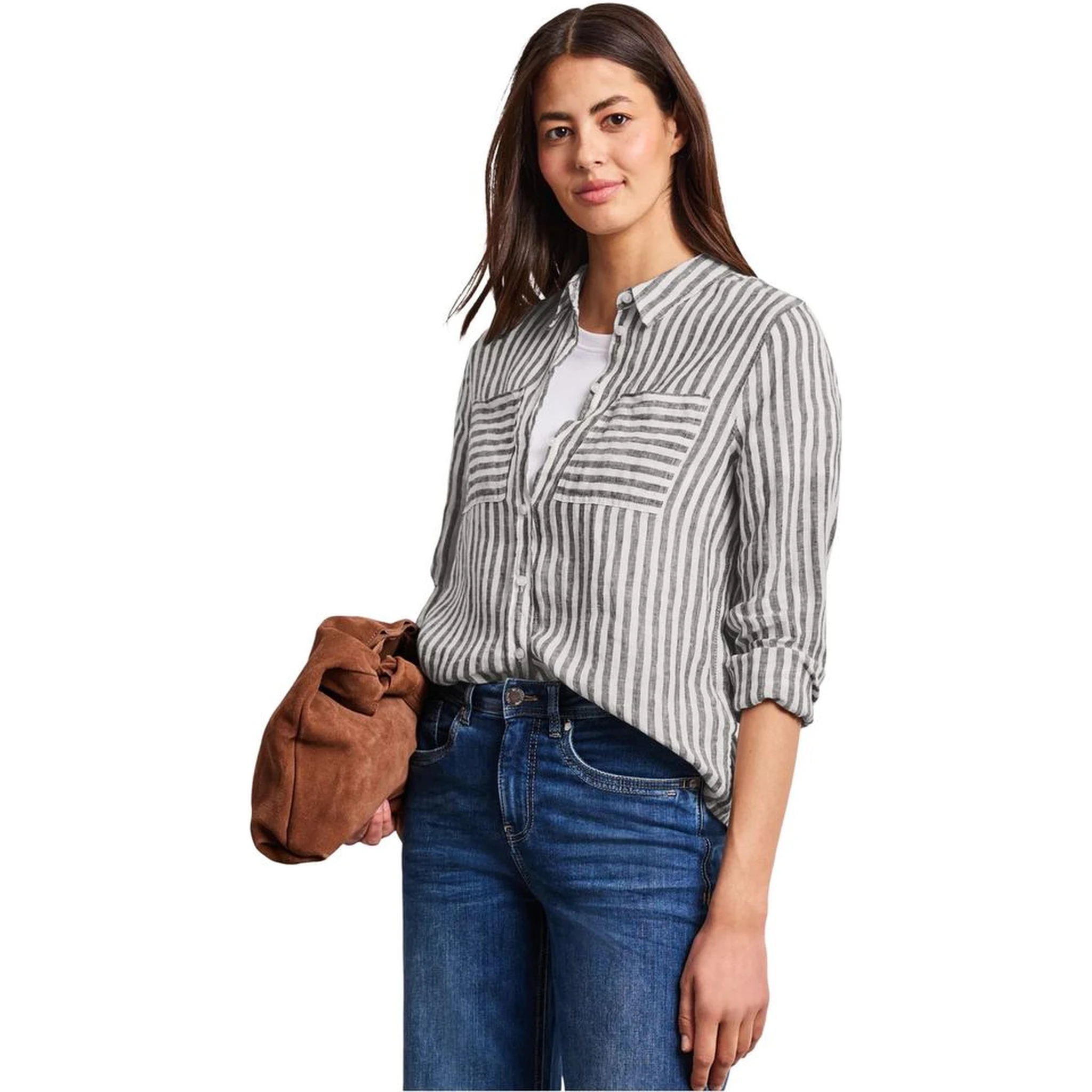 Brown Linen Blouse