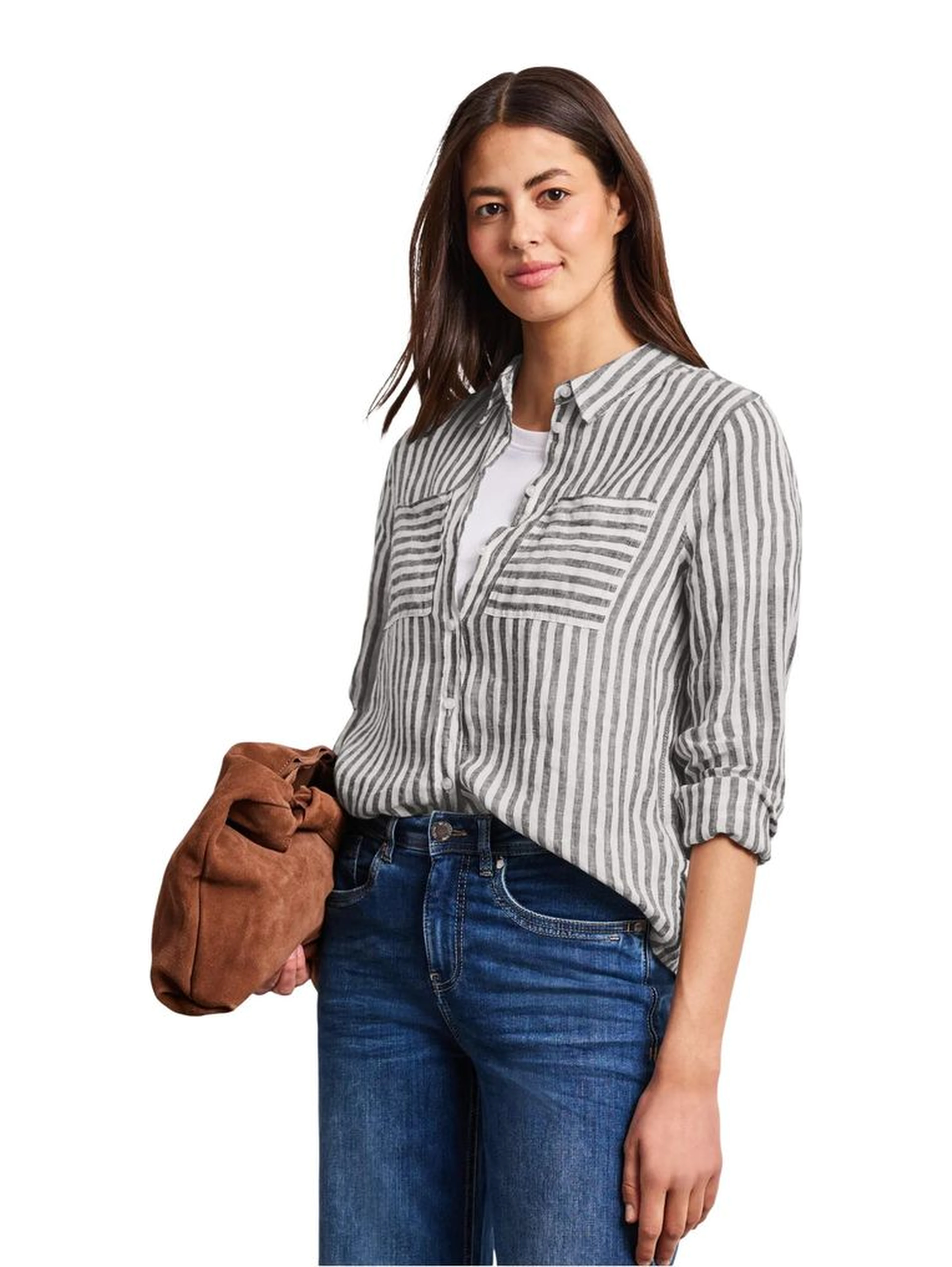 Brown Linen Blouse