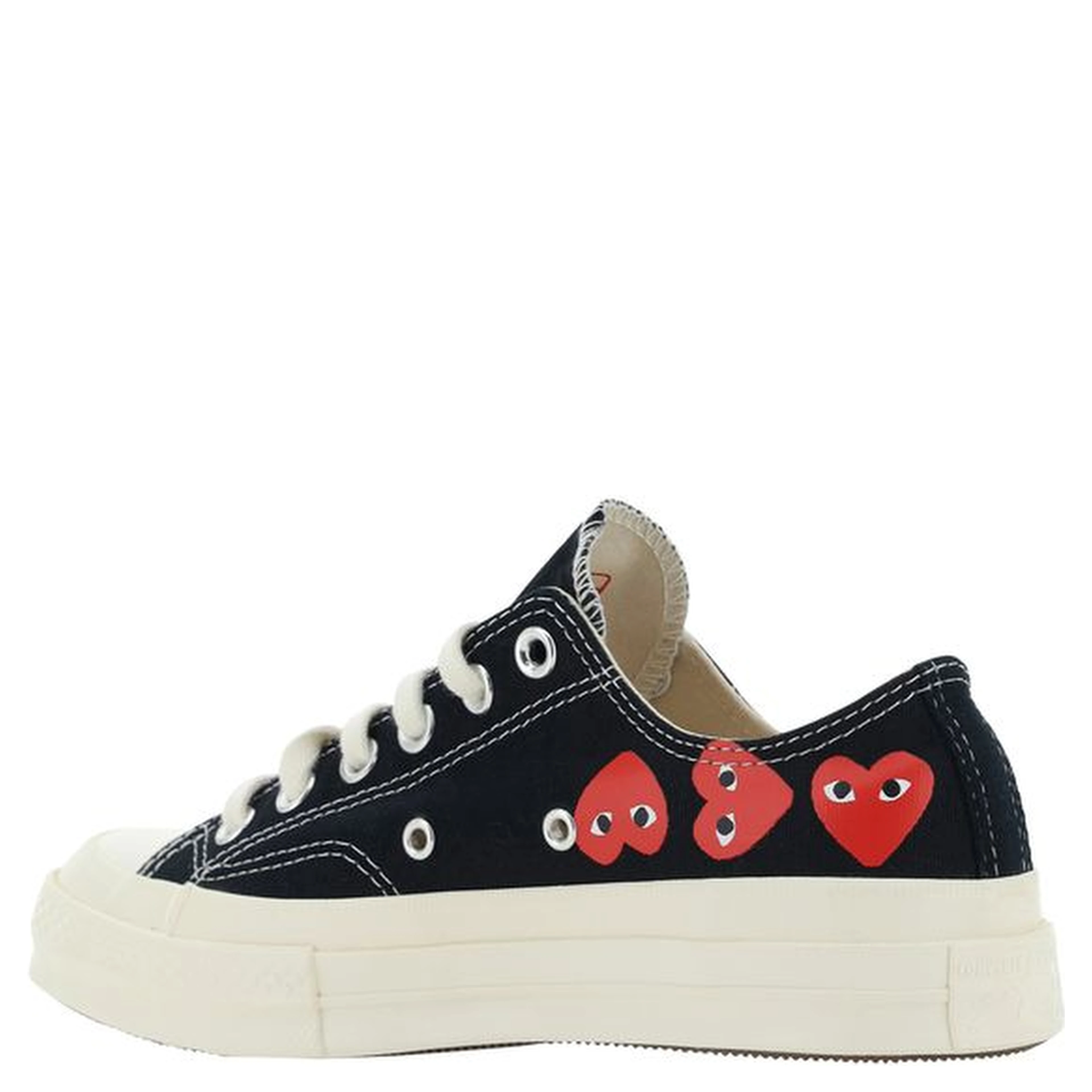 Black Cotton Low Top Sneakers