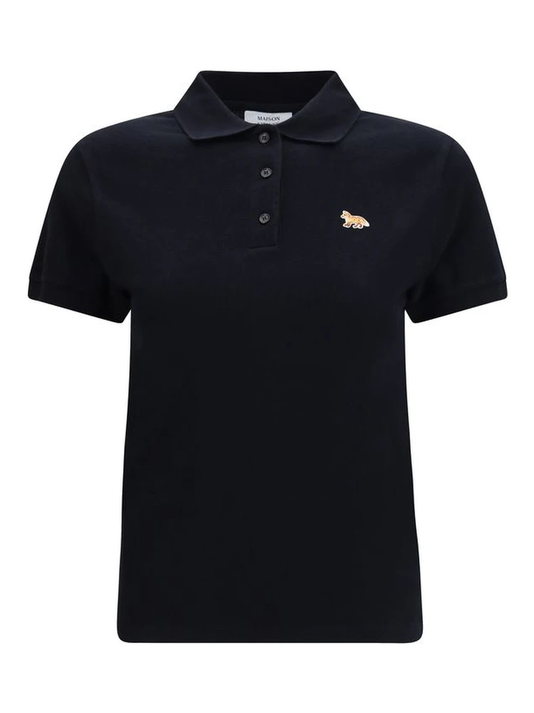 Black Cotton Polo Shirt