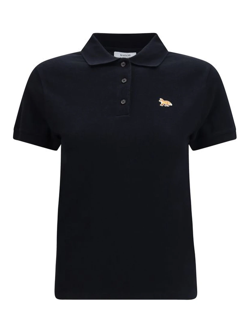 Black Cotton Polo Shirt