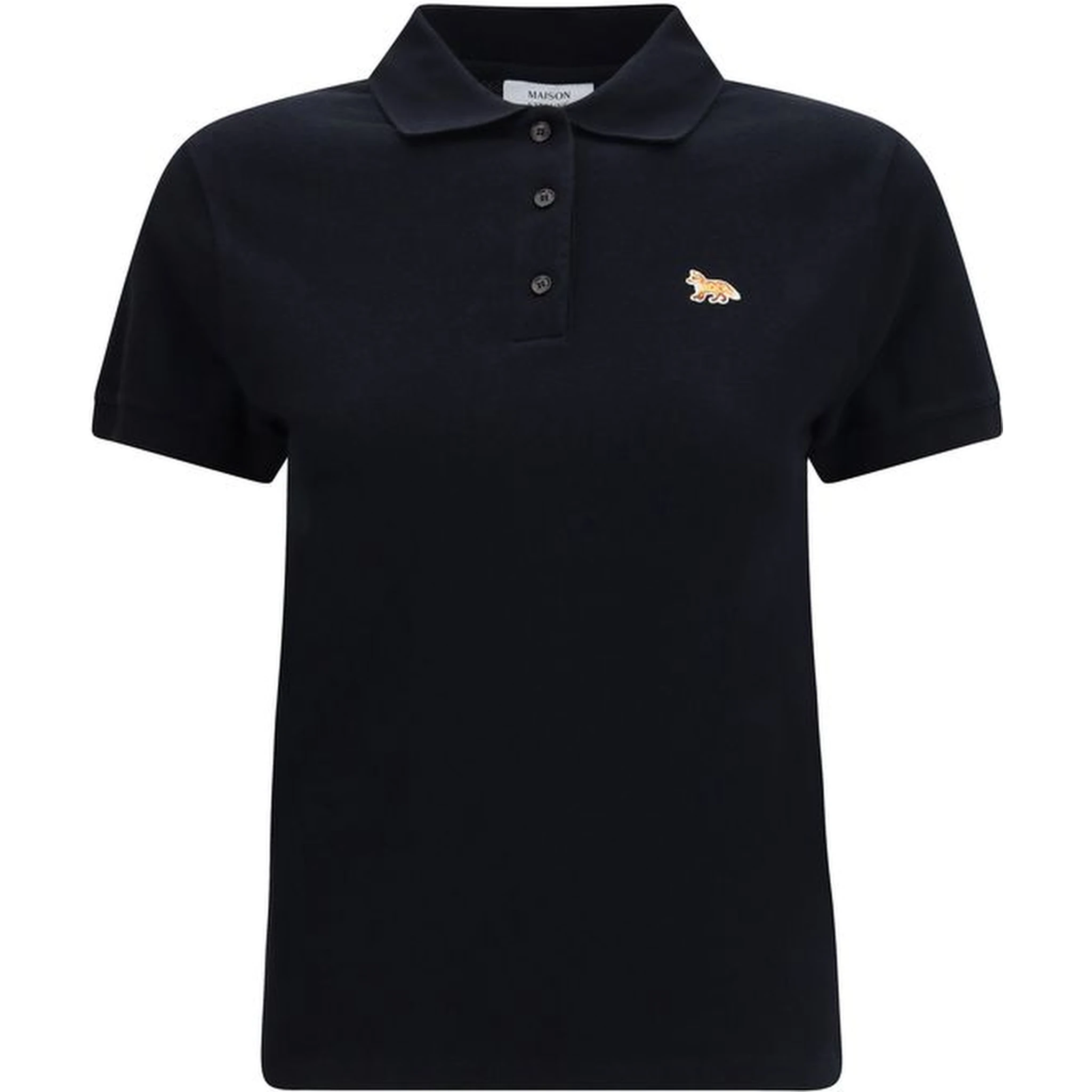 Black Cotton Polo Shirt