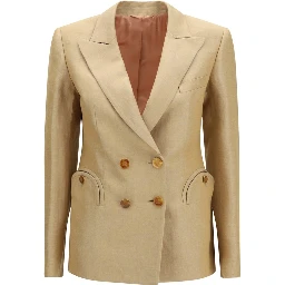 Beige Linen Blazer