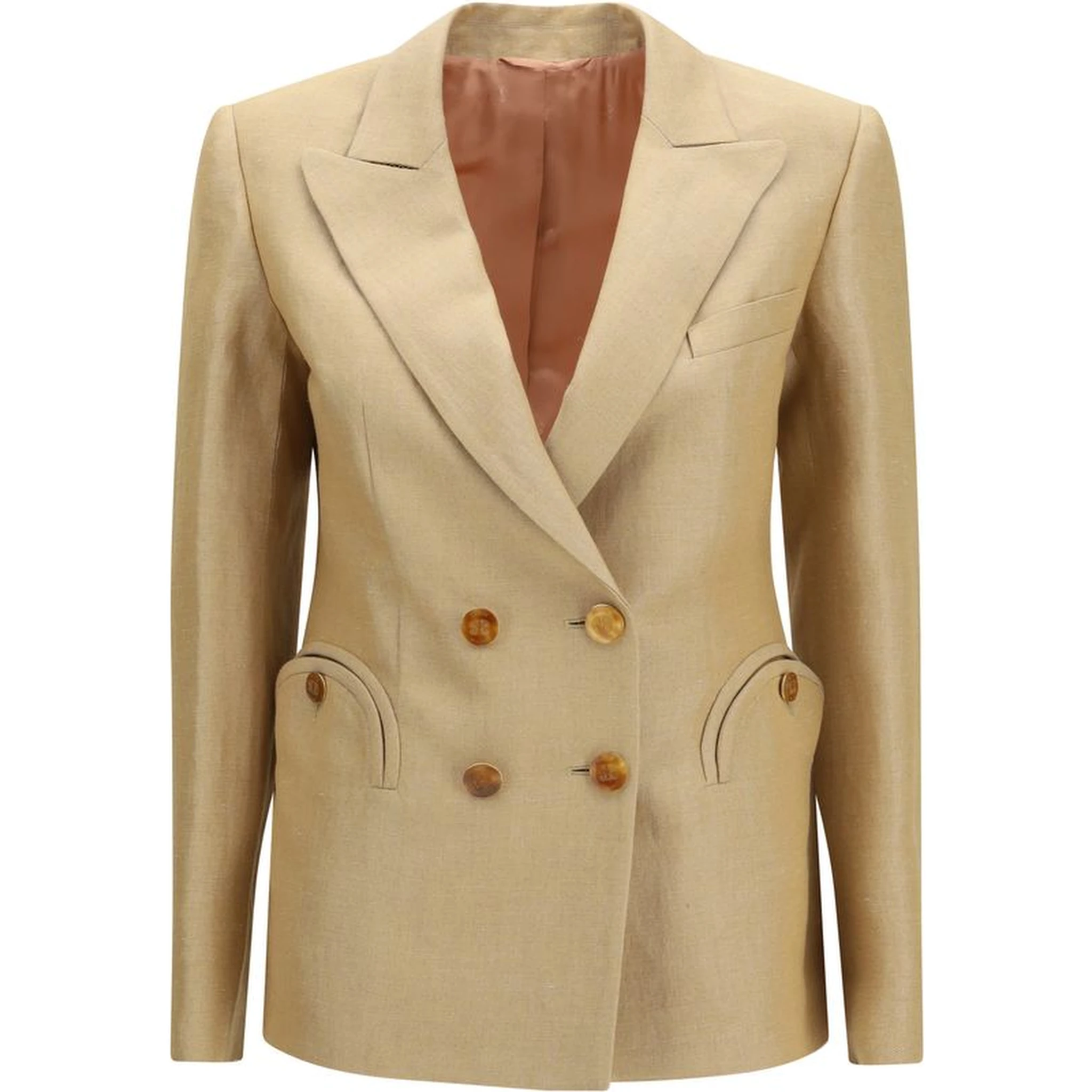 Beige Linen Blazer