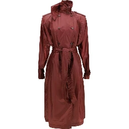 Bordeaux Polyamide Trench Coat