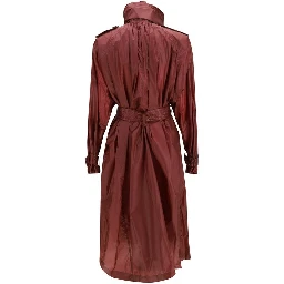 Bordeaux Polyamide Trench Coat