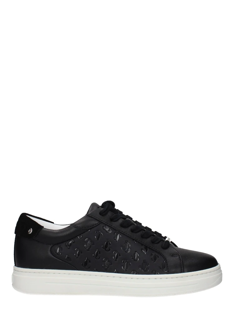 Black Leather Low Top Sneakers
