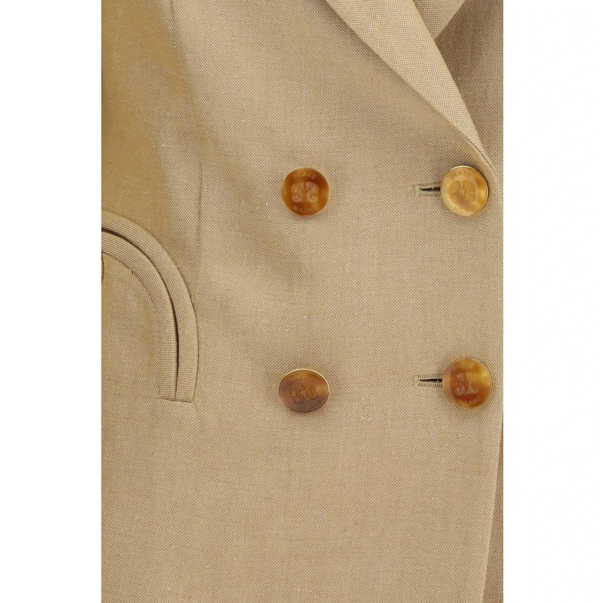 Beige Linen Blazer