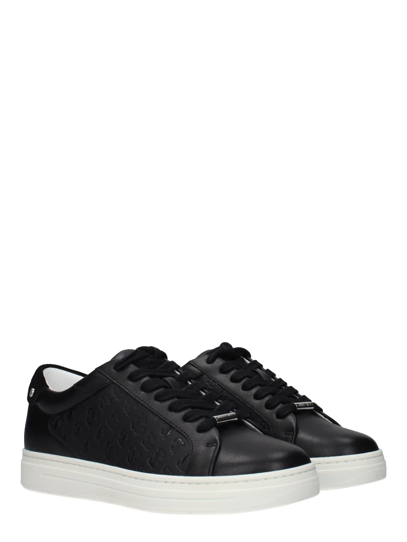 Black Leather Low Top Sneakers