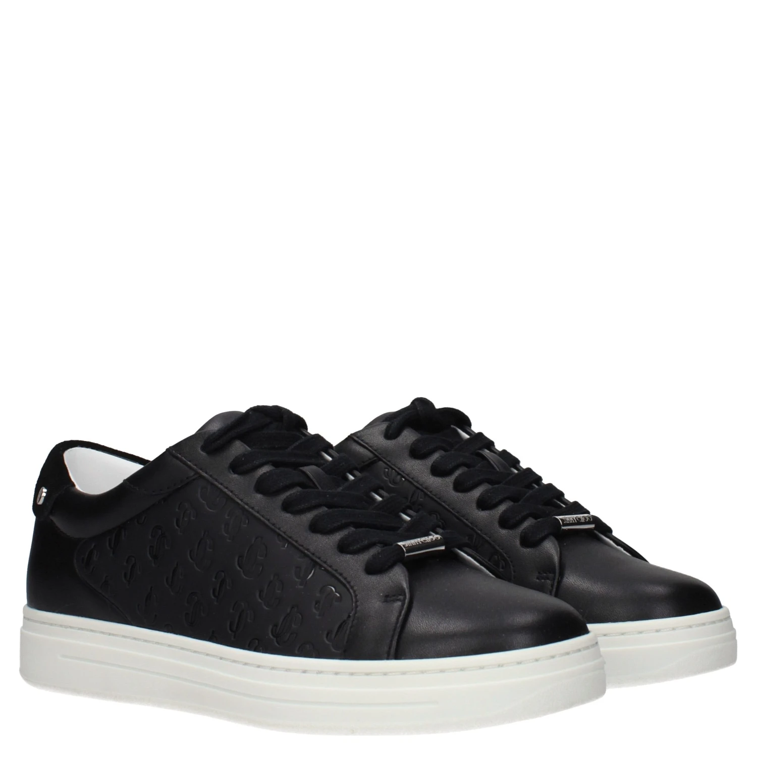 Black Leather Low Top Sneakers