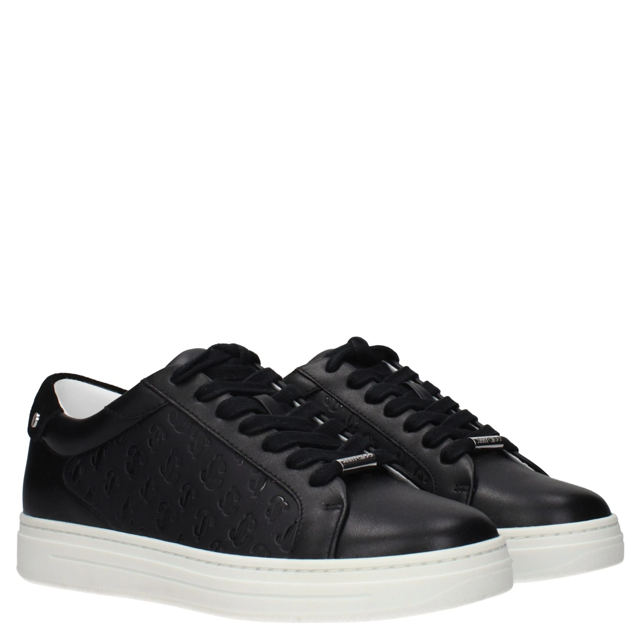 Black Leather Low Top Sneakers