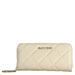 Beige Polyurethane Women Wallet