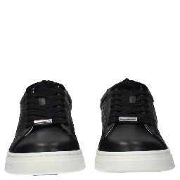Black Leather Low Top Sneakers
