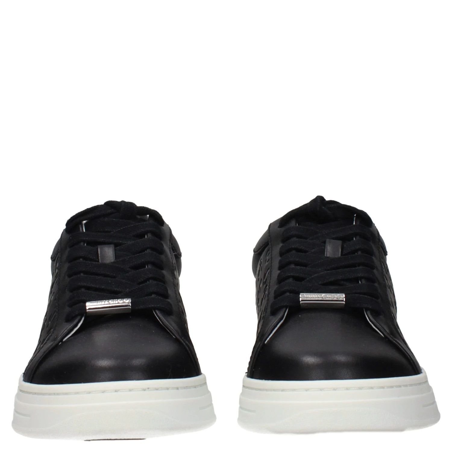 Black Leather Low Top Sneakers