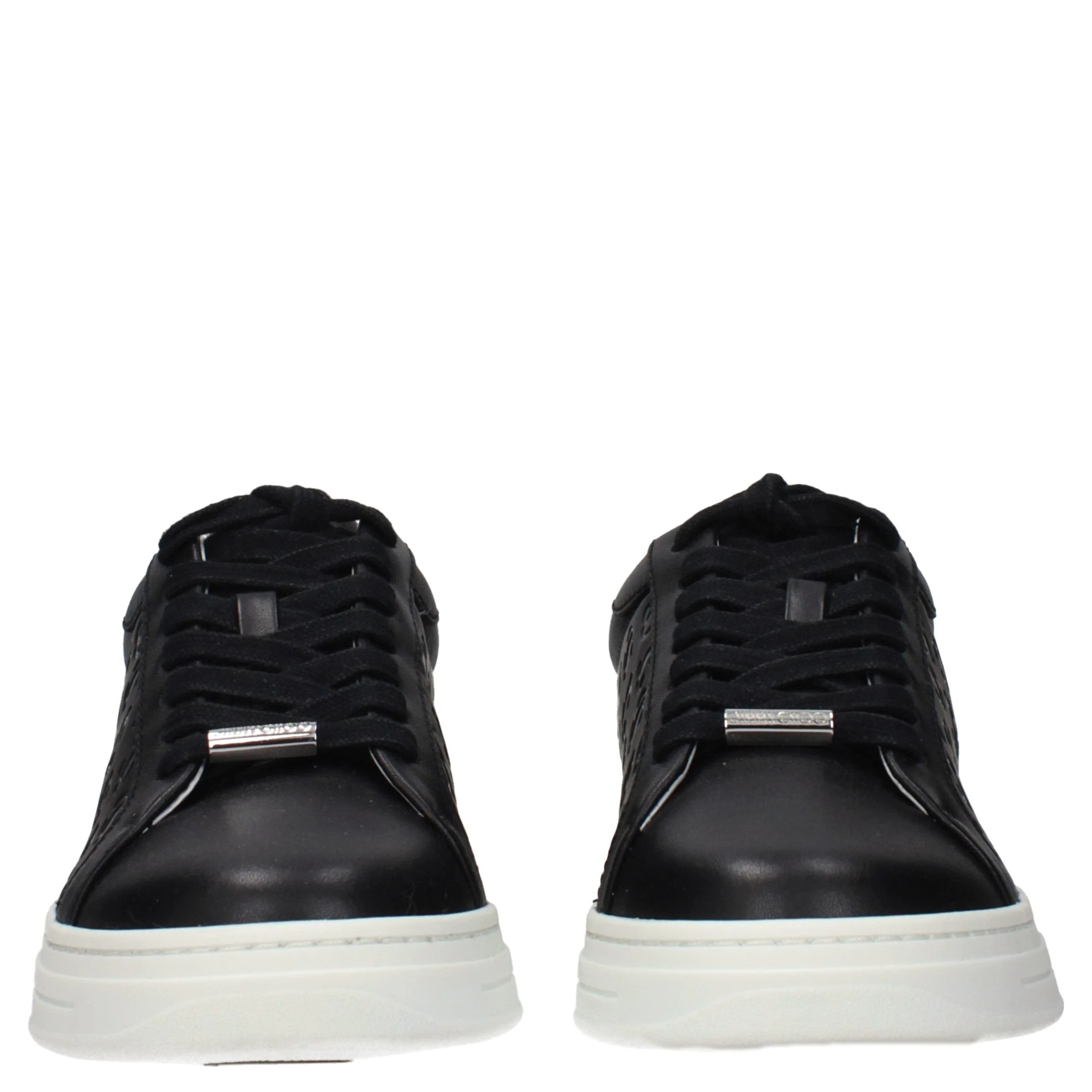 Black Leather Low Top Sneakers