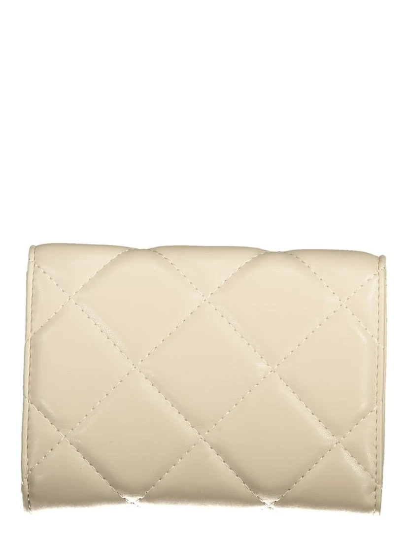 Beige Polyurethane Women Wallet