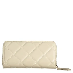Beige Polyurethane Women Wallet
