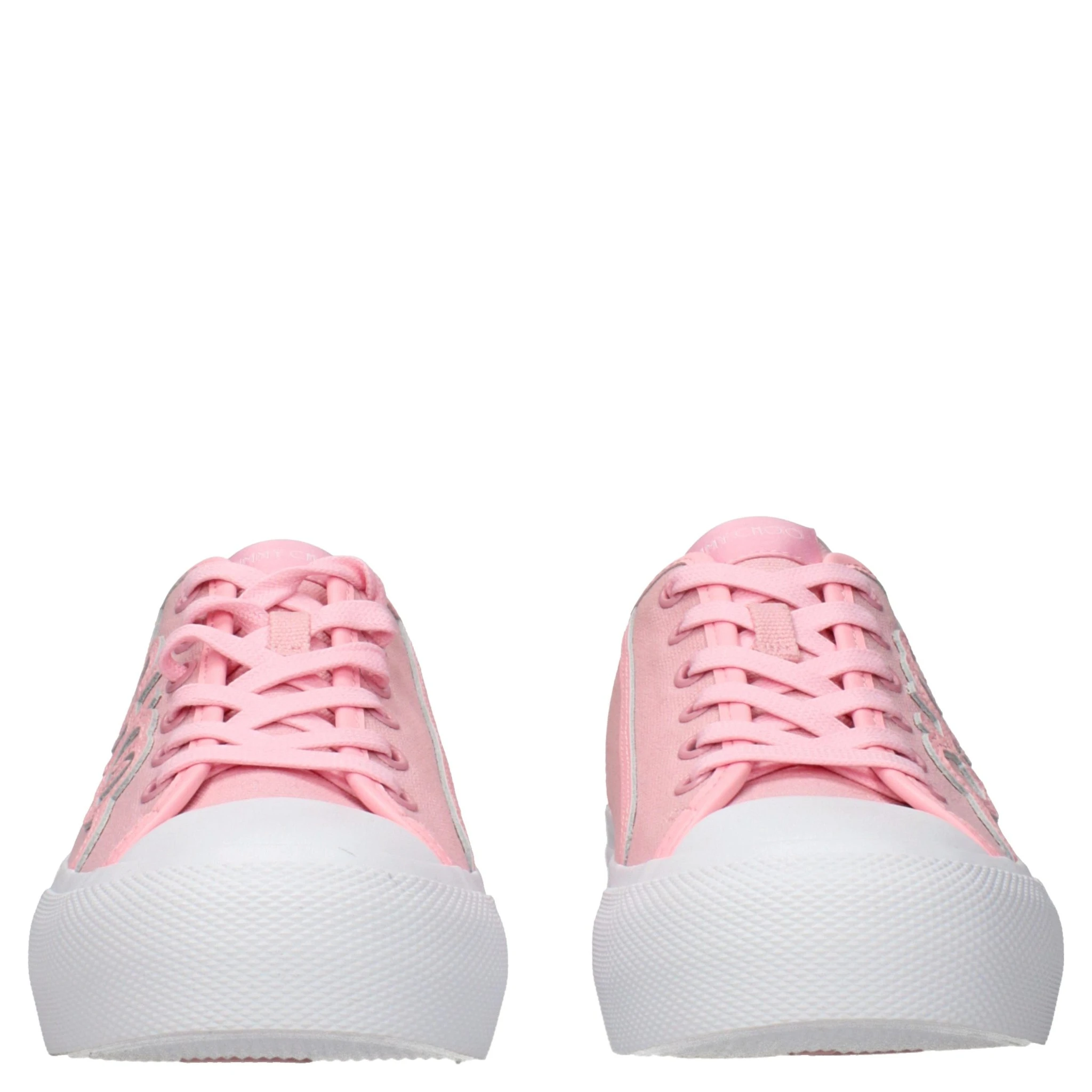 Pink Fabric Low Top Sneakers