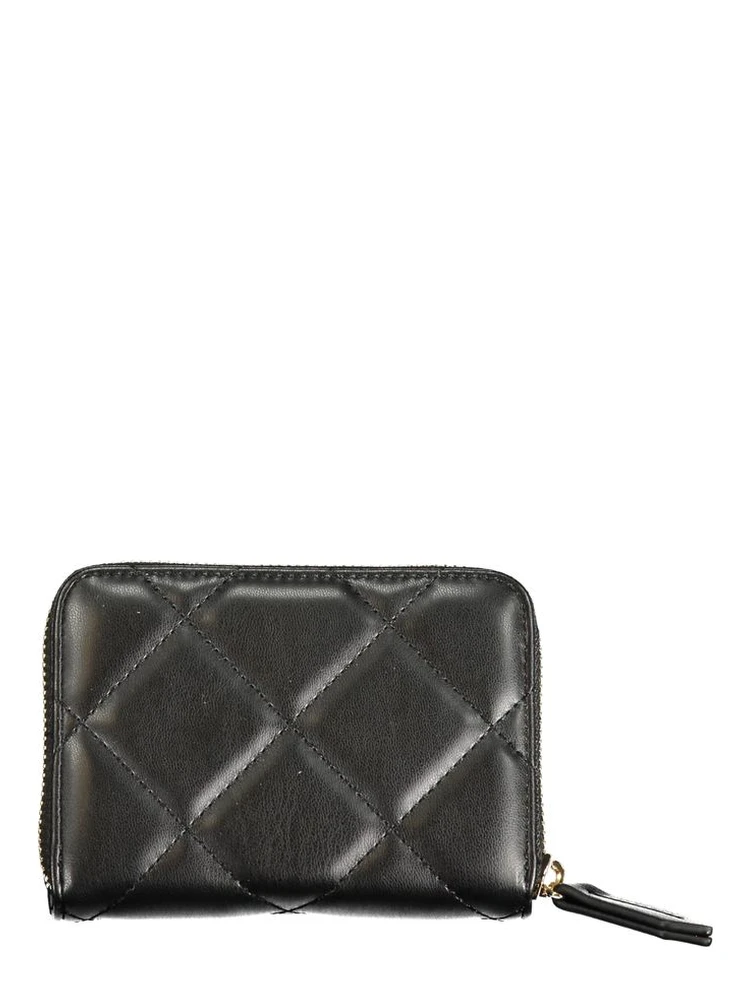 Nero Poliuretano Women Wallet alternative