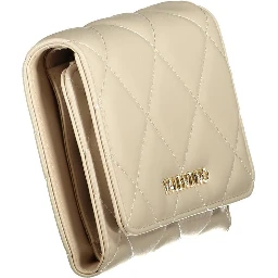 Beige Polyurethane Women Wallet
