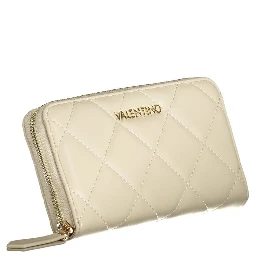 Beige Polyurethane Women Wallet