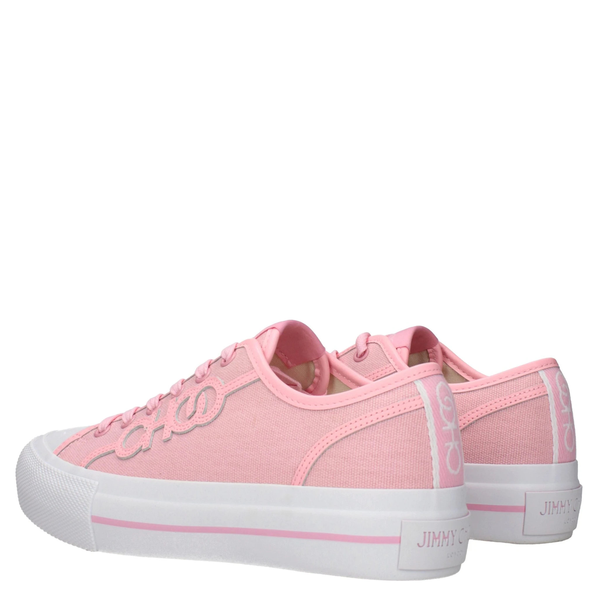 Pink Fabric Low Top Sneakers