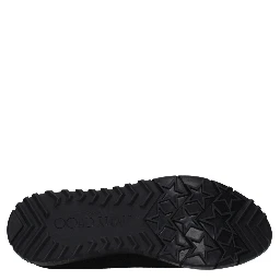 Black Fabric Slip-On Loafers