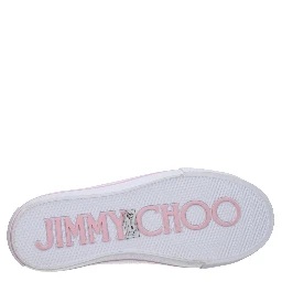 Pink Fabric Low Top Sneakers