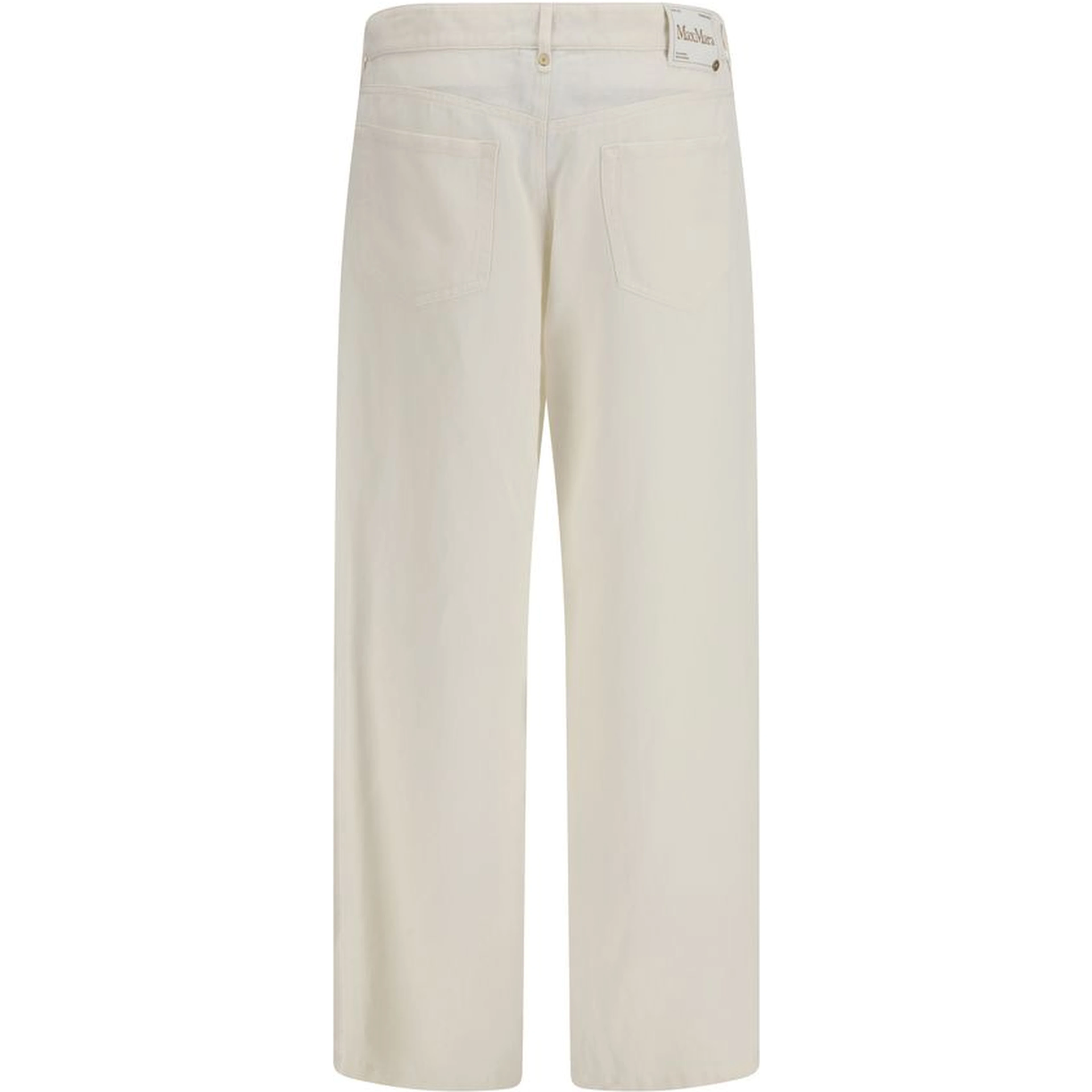 Beige Cotton Casual Pants