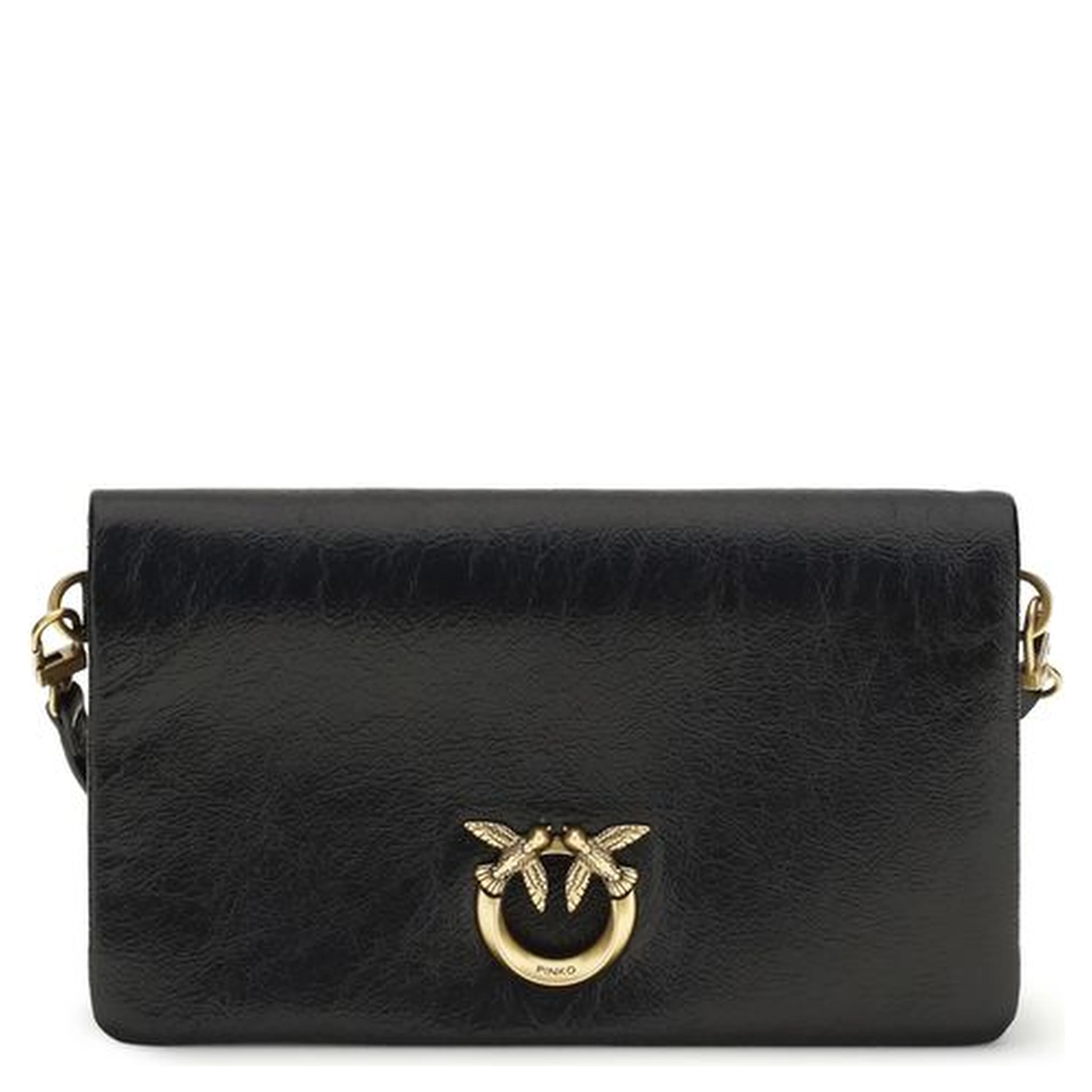 Black Goatskin Shoulder Bag