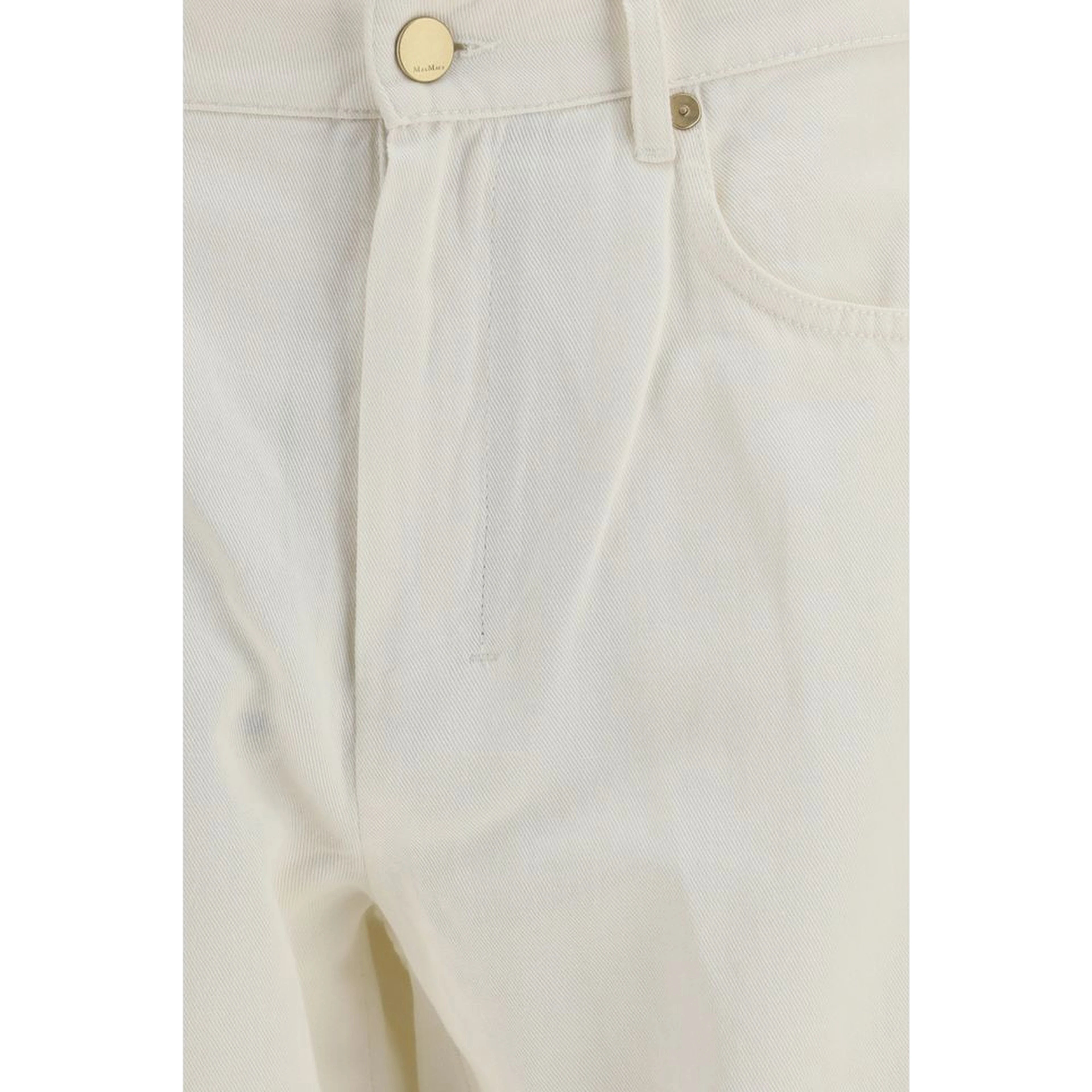 Beige Cotton Casual Pants