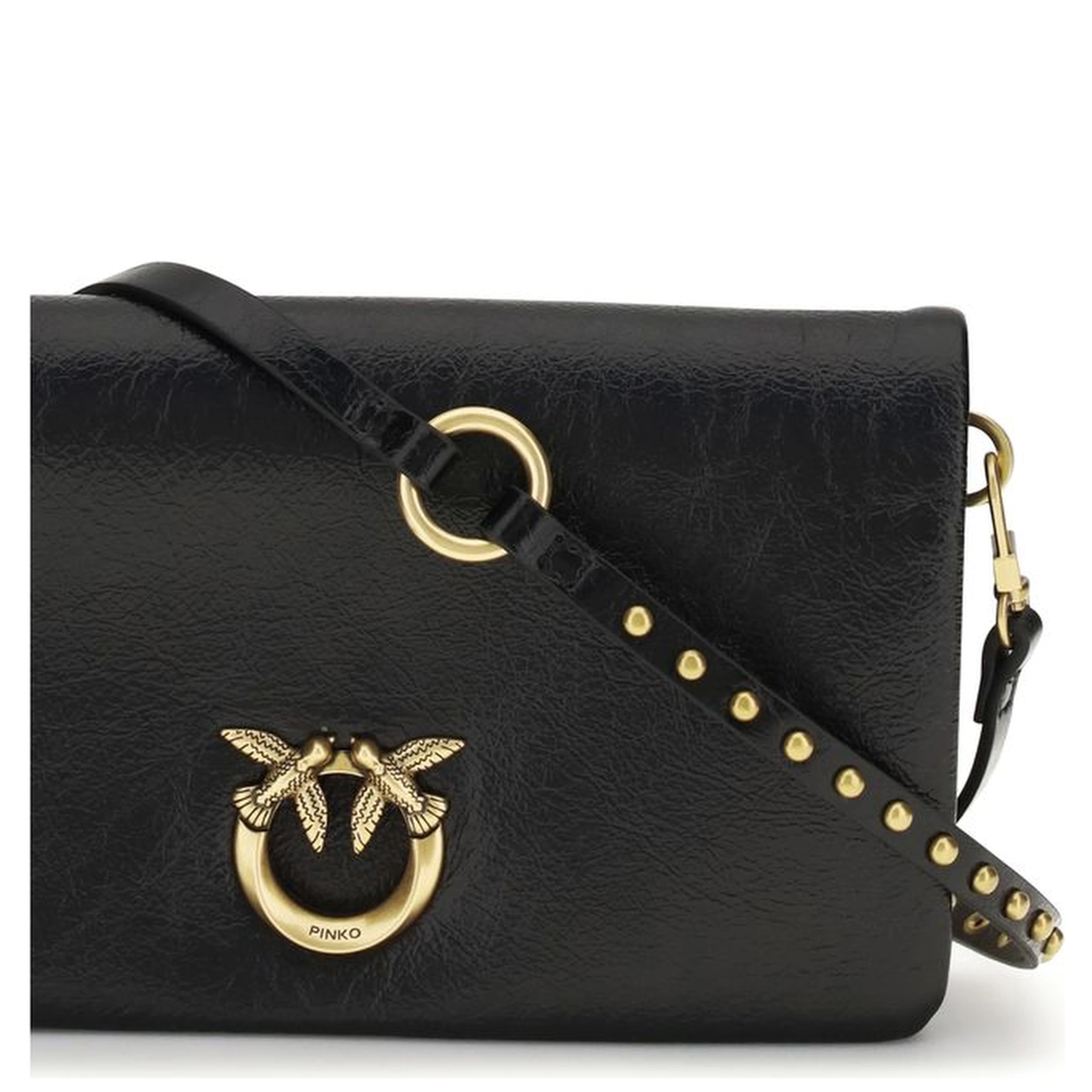 Black Goatskin Shoulder Bag