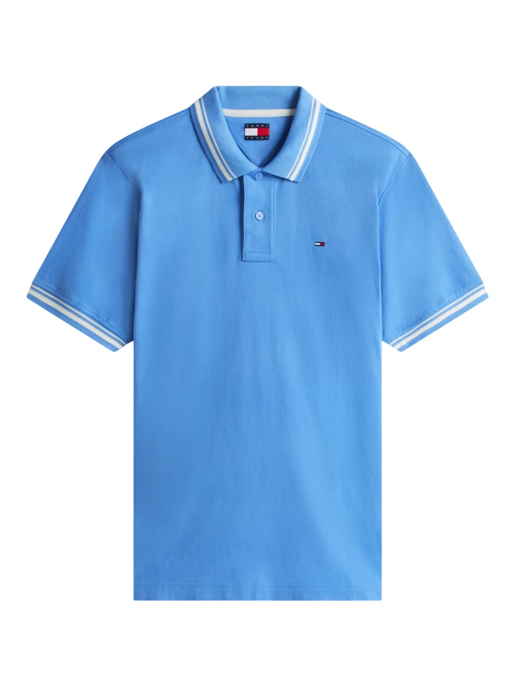 TOMMY JEANS  T-shirts and Polos Clear Blue