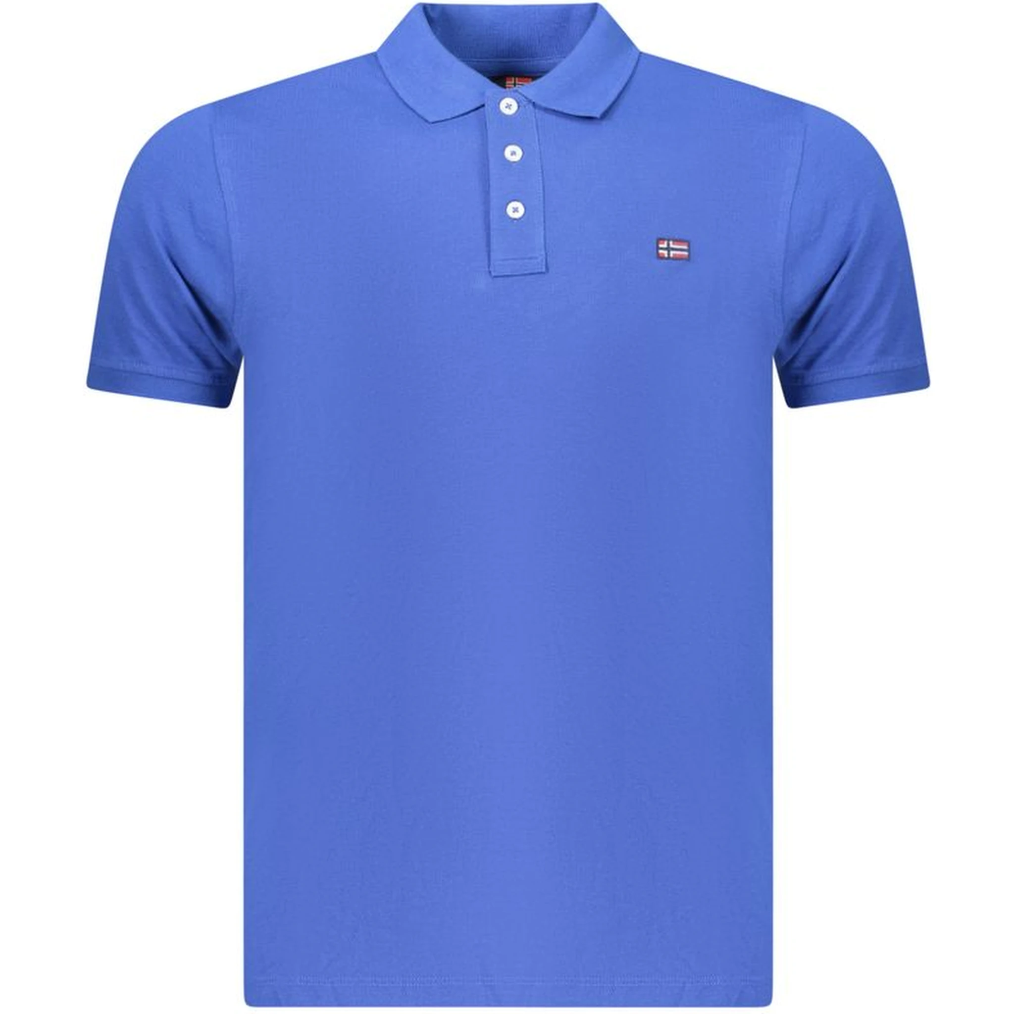 Blue Cotton Polo Shirt