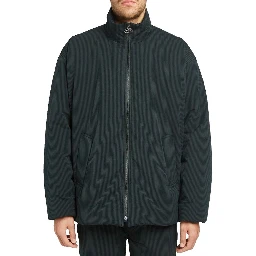 Black Cotton Full-Length Jacket