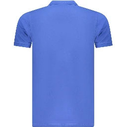 Blue Cotton Polo Shirt