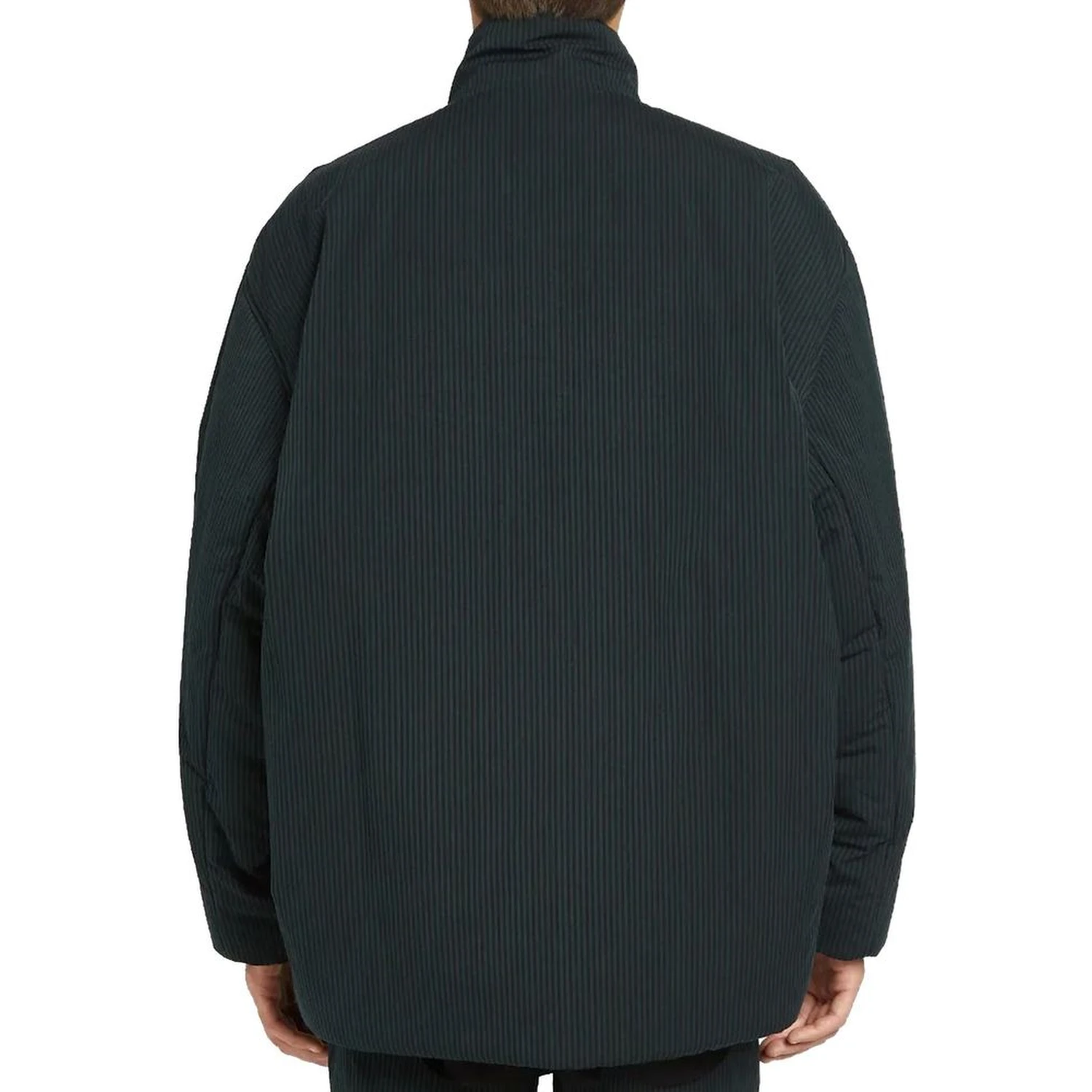 Black Cotton Full-Length Jacket