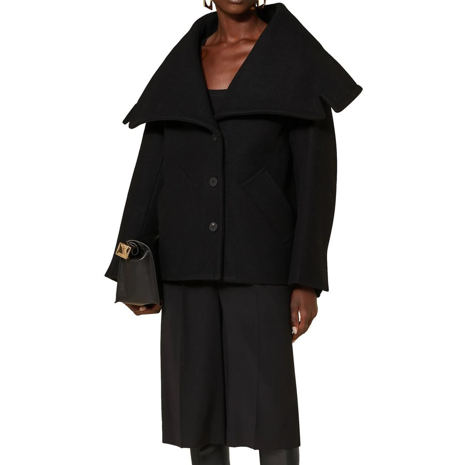 Black Virgin Wool Clothing