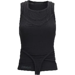 Black Lyocell Tank Tops